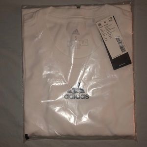 Adidas white T-shirt with adidas logo on front! #NEW